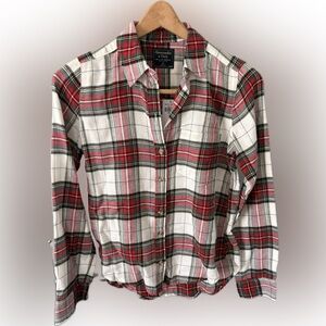 Abercrombie & Fitch Red and White Plaid Shirt NWT